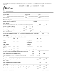 Document preview: Health Risk Assessment Form - Coventry Health Care of Florida - Florida