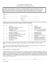 Document preview: Post Hire Questionnaire for Second Injury Fund Qualification - Alaska