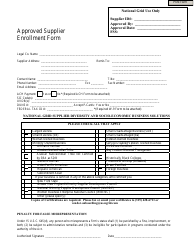 Document preview: Approved Supplier Enrollment Form
