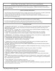 DD Form 2916 Forecast of Sales Requirements Form, Page 2