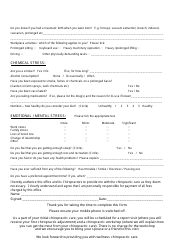 Chiropractic Patient Entrance Form - Funnel Family Chiropractic, Page 2