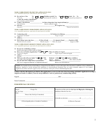 Angolan Visa Application Form - Embassy of Republic of Angola - Washington, D.C. (English/Portuguese), Page 2