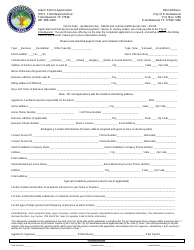 Document preview: Alarm Permit Application Form - CIty of Friendswood, Texas