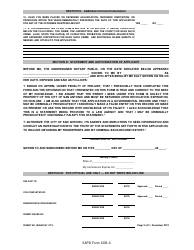 SAPD Form SOB-3 Floor Manager &amp; Entertainer Permit Application - Sexually Oriented Business - City of San Antonio, Texas, Page 2