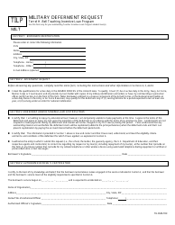 Document preview: Military Deferment Request Form