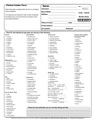 Document preview: Patient Intake Form - Professional Health Systems