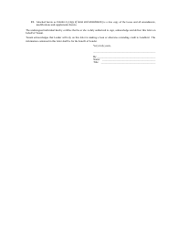 Estoppel Certificate for Shopping Center Tenant, Page 2
