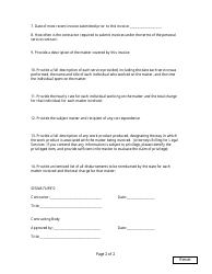 Personal Service Contract Invoice Form - Kentucky, Page 2