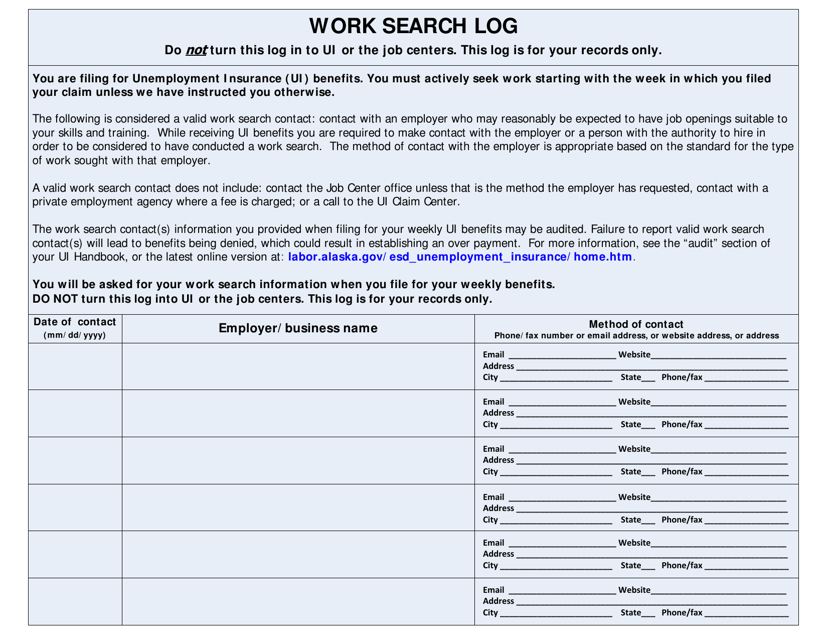 alaska-work-search-log-download-printable-pdf-templateroller