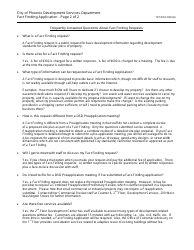 Form TRT/DOC/00253A Fact Finding Application - City of Phoenix, Arizona, Page 2