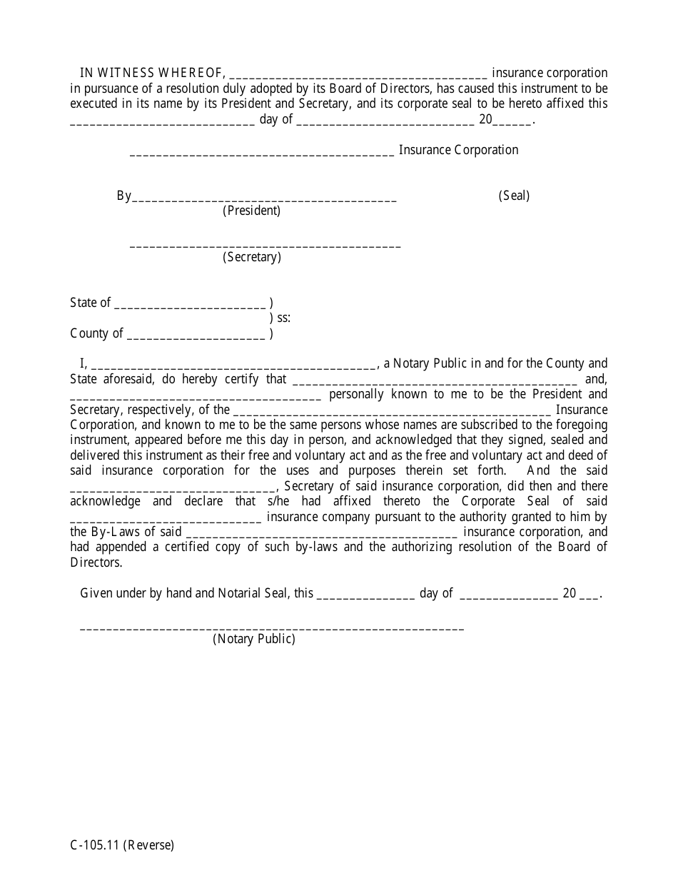 Form C-105.11 - Fill Out, Sign Online and Download Printable PDF, New ...