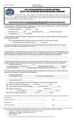 Document preview: Form 600 SP Application for Beneficial Water Use Permit - South Pine Controlled Groundwater Area Addendum - Montana