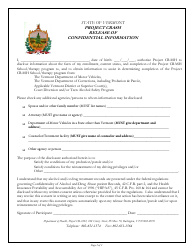Project Crash Treatment Information Form - Vermont, Page 2