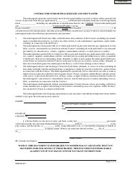 Document preview: Contractor/Vendor Final Release and Lien Waiver Form
