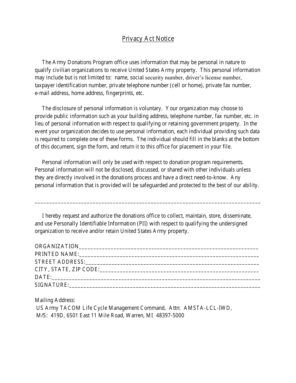 Privacy Act Statement Army Fill Out And Sign Printabl - vrogue.co