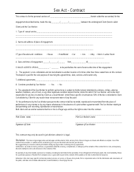 Document preview: Sex Act Contract Template
