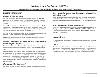 Form UI-WIT-X Amended Illinois Income Tax Withholding Return for Household Employers - Illinois, Page 2
