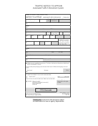 Document preview: Form TR-115 Automated Traffic Enforcement System Notice to Appear - California