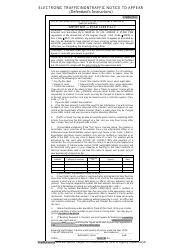 Form TR-135 Electronic Traffic/Nontraffic Notice to Appear - California, Page 3