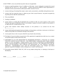 Lease Agreement Template - Alexander Patrick Johnson Pllc - Florida, Page 2