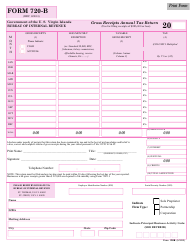 Form 720-b &quot;Gross Receipts Annual Tax Return&quot; - Virgin Islands