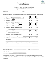 Early Childhood Programs Application Form - Campagna Center, Page 4