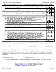 Form DHCS1737 Mhp Re-certification of County-Owned and Operated Providers Self-survey Form - California, Page 2
