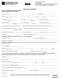 Document preview: Employer's Statement Form - Security Mutual Life Insurance Company