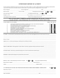 Document preview: Supervisor's Accident Report Template
