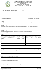 Document preview: Form RPD-37 Norm Waste Manifest - Louisiana
