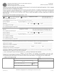 Document preview: Form MO580-0641 Application for a Vital Record - Missouri