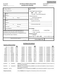Document preview: Electrical Permit Application Form - Teton County, Wyoming