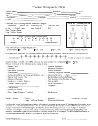 Document preview: Chiropractic Patient Intake Form - Thacker Chiropractic Clinic
