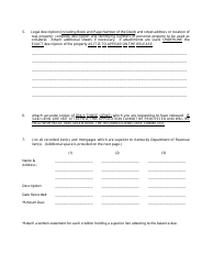 Form 12A503 Application for Specific Lien Release - Kentucky, Page 2