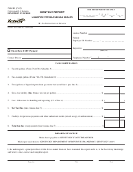 Document preview: Form 72A161 Monthly Report - Liquefied Petroleum Gas Dealer - Kentucky