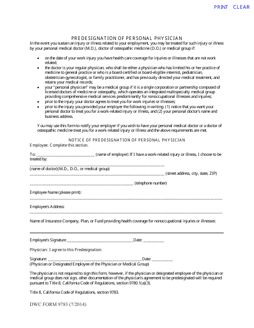 Form 9783  Printable Pdf