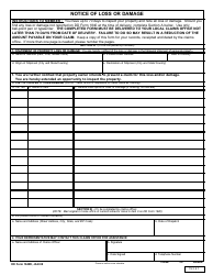 Document preview: DD Form 1840r Notice of Loss or Damage