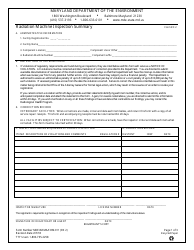 Form RX2 (MDE/ARMA/COM.011) Radiation Machine Inspection Summary - Maryland