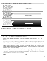 Employment Application Form - Georgia (United States), Page 2
