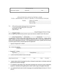 Application Form for a Group Gathering License to Sell and Dispense Alcoholic Liquor at a Gathering of Persons - Delaware