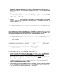 Application Form for a Group Gathering License to Sell and Dispense Alcoholic Liquor at a Gathering of Persons - Delaware, Page 2