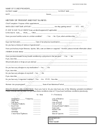 New Patient Intake Form, Page 2
