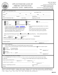 Form DOE OHR300-001 &quot;Application for Leave of Absence Certificated School-Level Employees&quot; - Hawaii