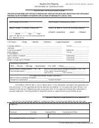 Document preview: Passport Application Form - Philippines