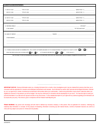 Arizona Mobile Home Application Form - King Support Systems Insurance Services, Page 2