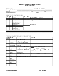 Medical Report Template - Waukee Community School District
