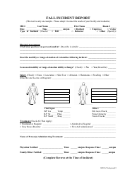 Fall Incident Report Form