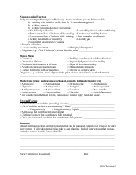 Fall Risk Assessment Template, Page 2