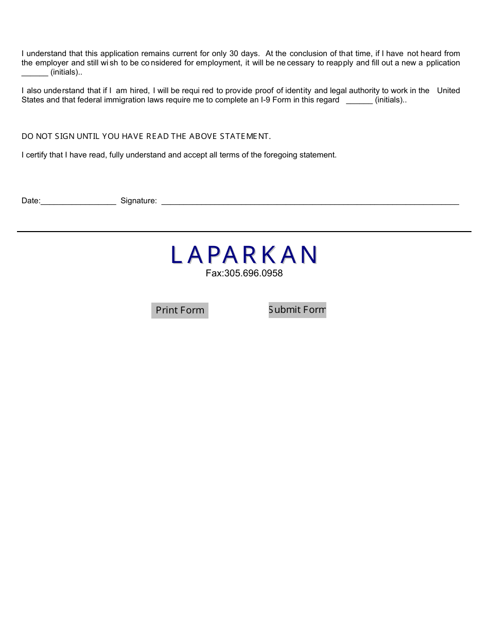 Application for Employment - Laparkan, Page 4