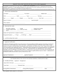 Document preview: Fort Rucker Form 2746-R-E Request for a Fort Rucker Visitor Access Card (Unsponsored)
